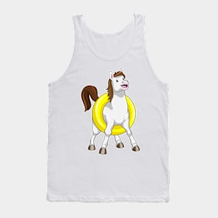 Horse as Swimmer with Lifebouy Tank Top